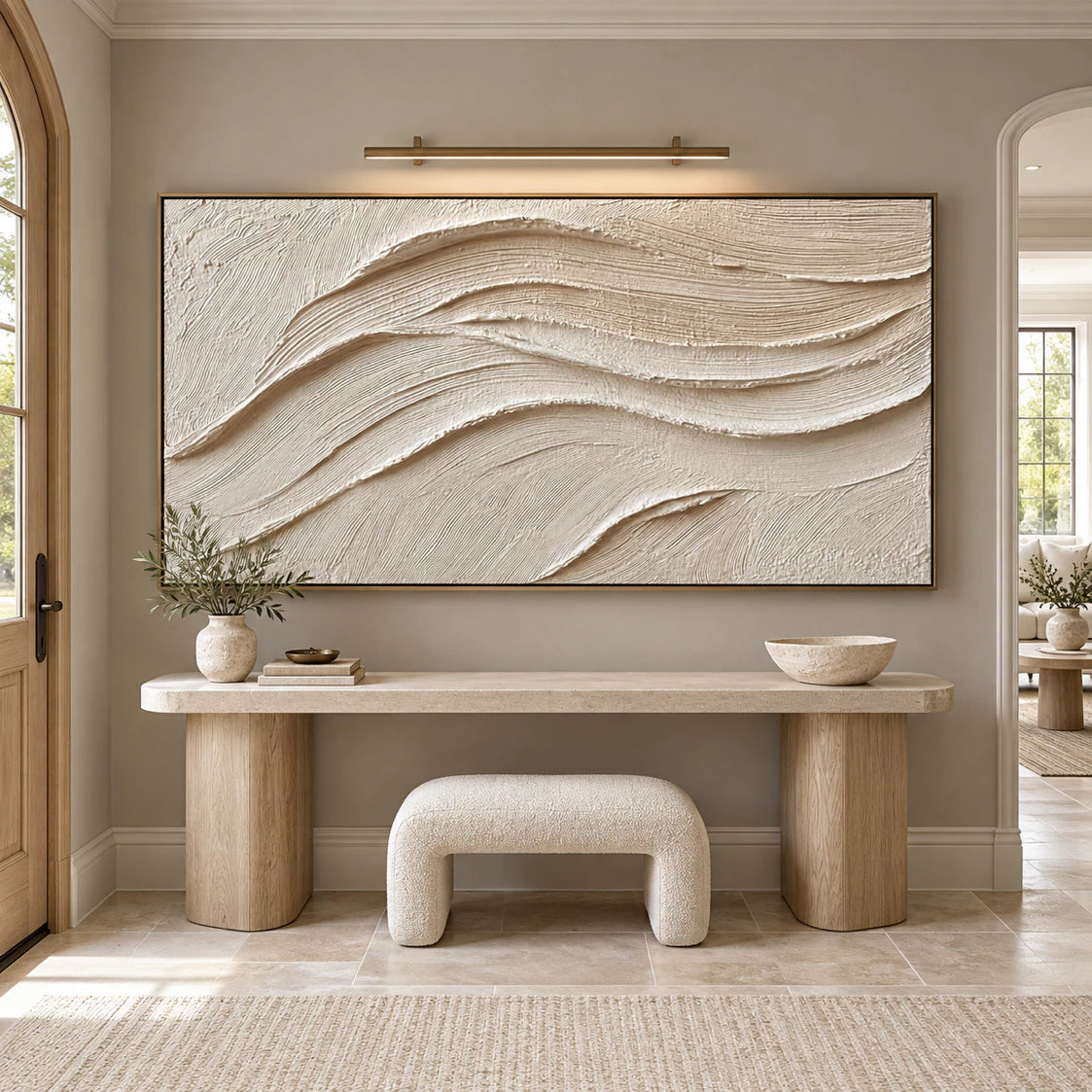 Sculptural wall Art | Ivory Current