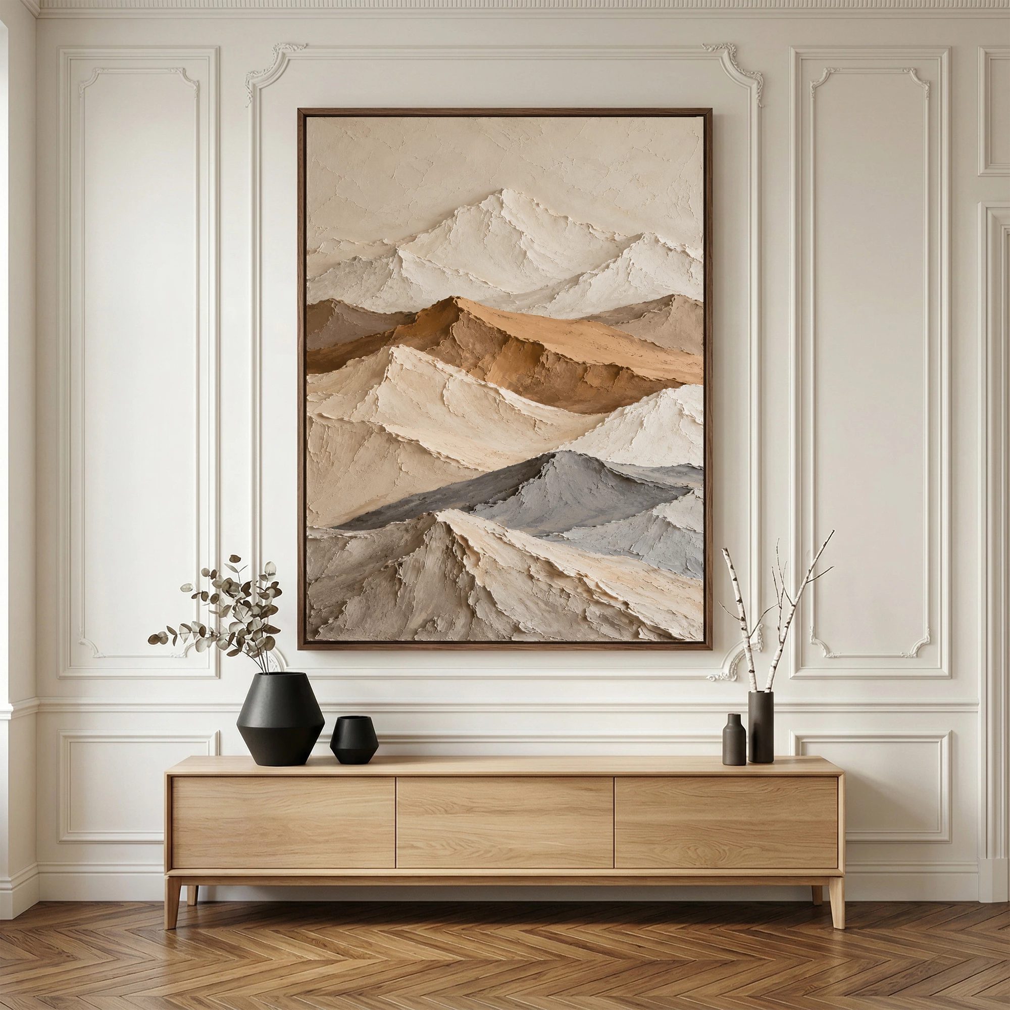 3D Textured Art | Desert Layered Silence