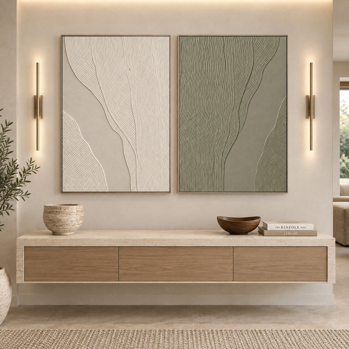 Diptych Art| Quiet Tides
