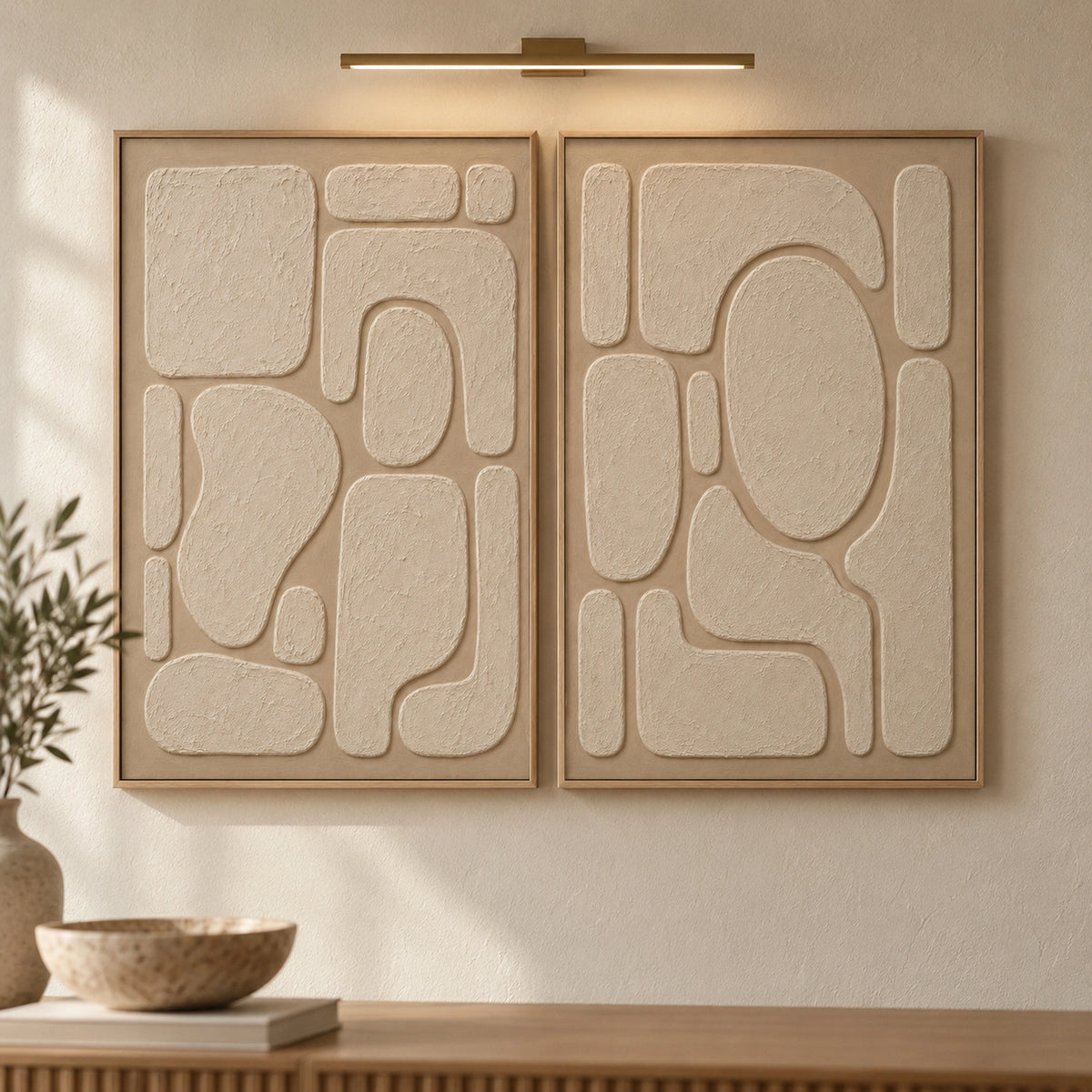 Diptych Art| Soft Geometry