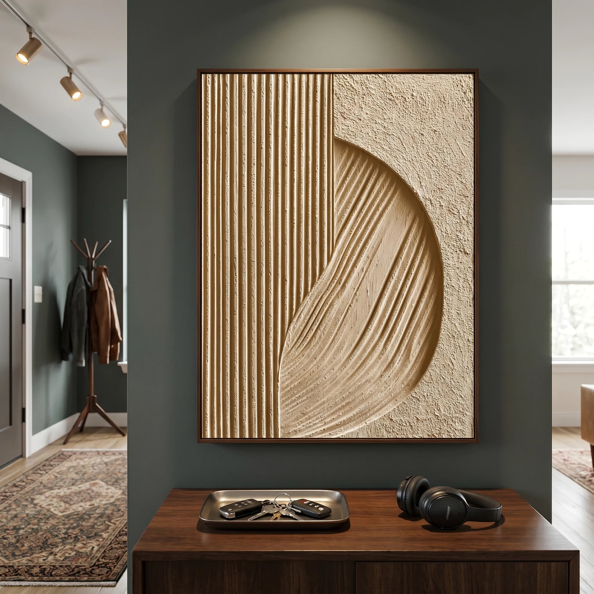 3D Textured Art | Neutral Arc Relief