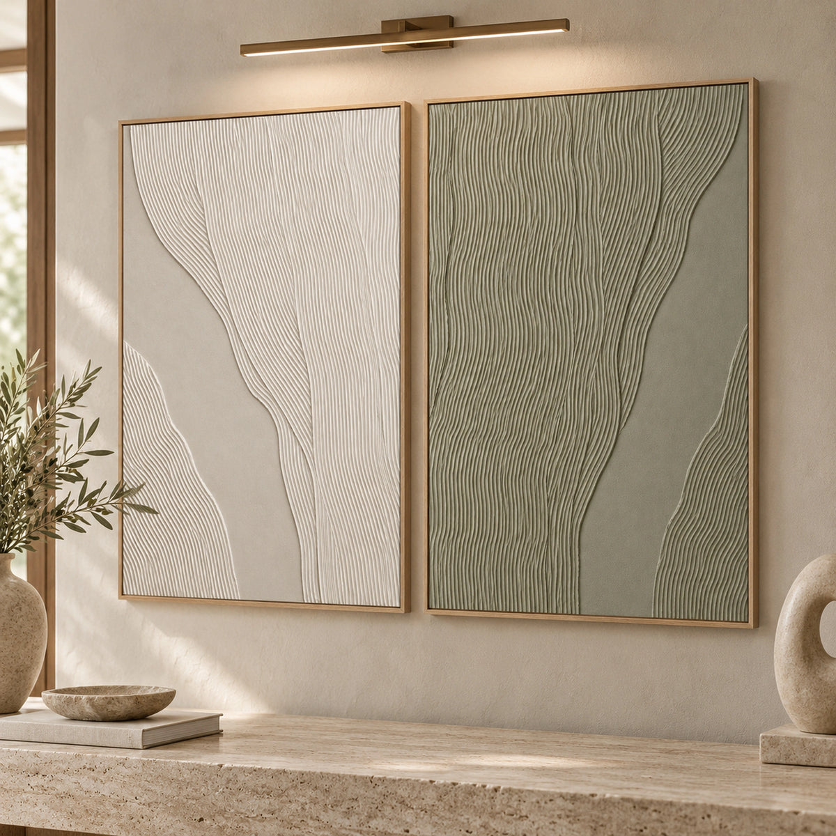 Diptych Art| Quiet Tides