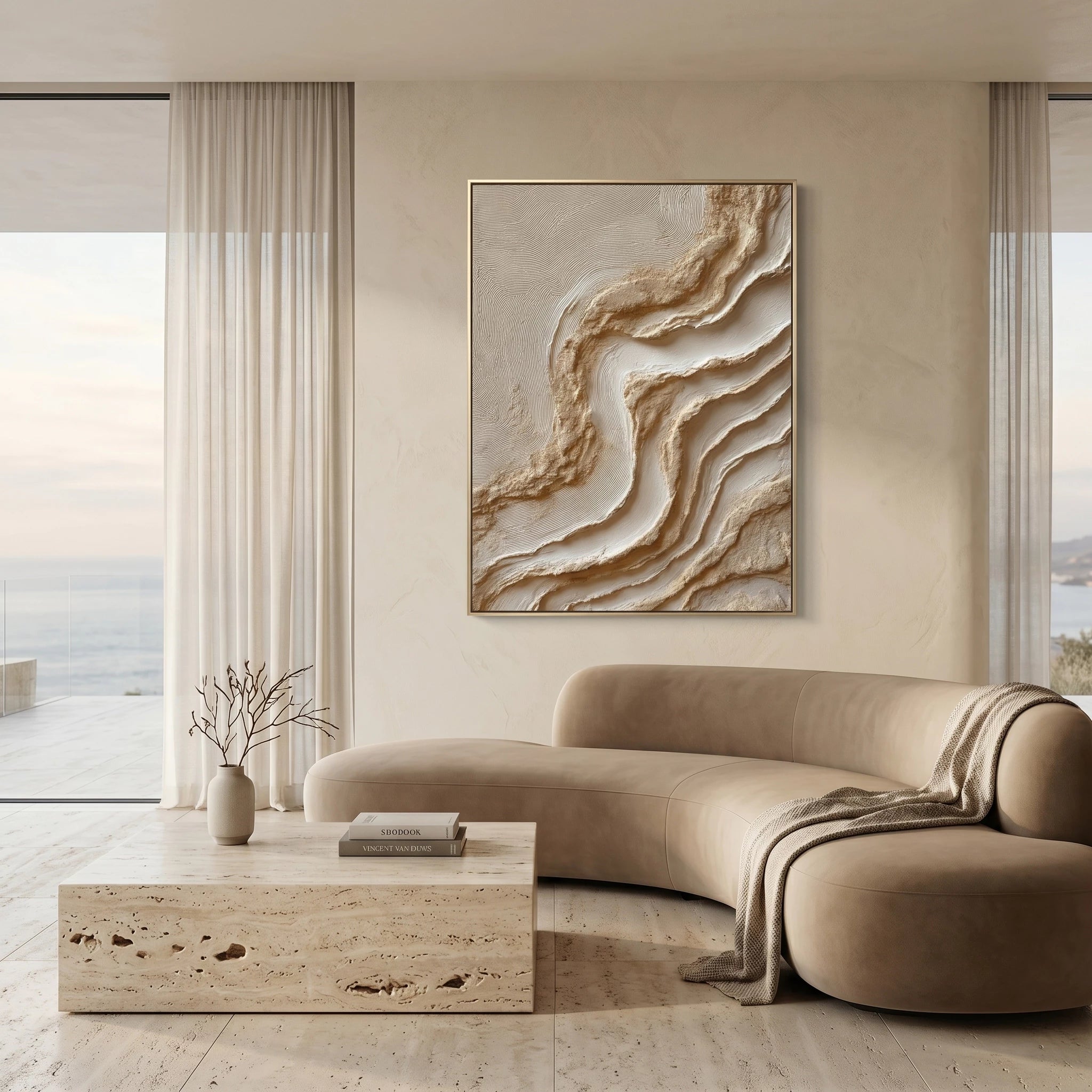 3D Textured Art | Desert Mineral Flow