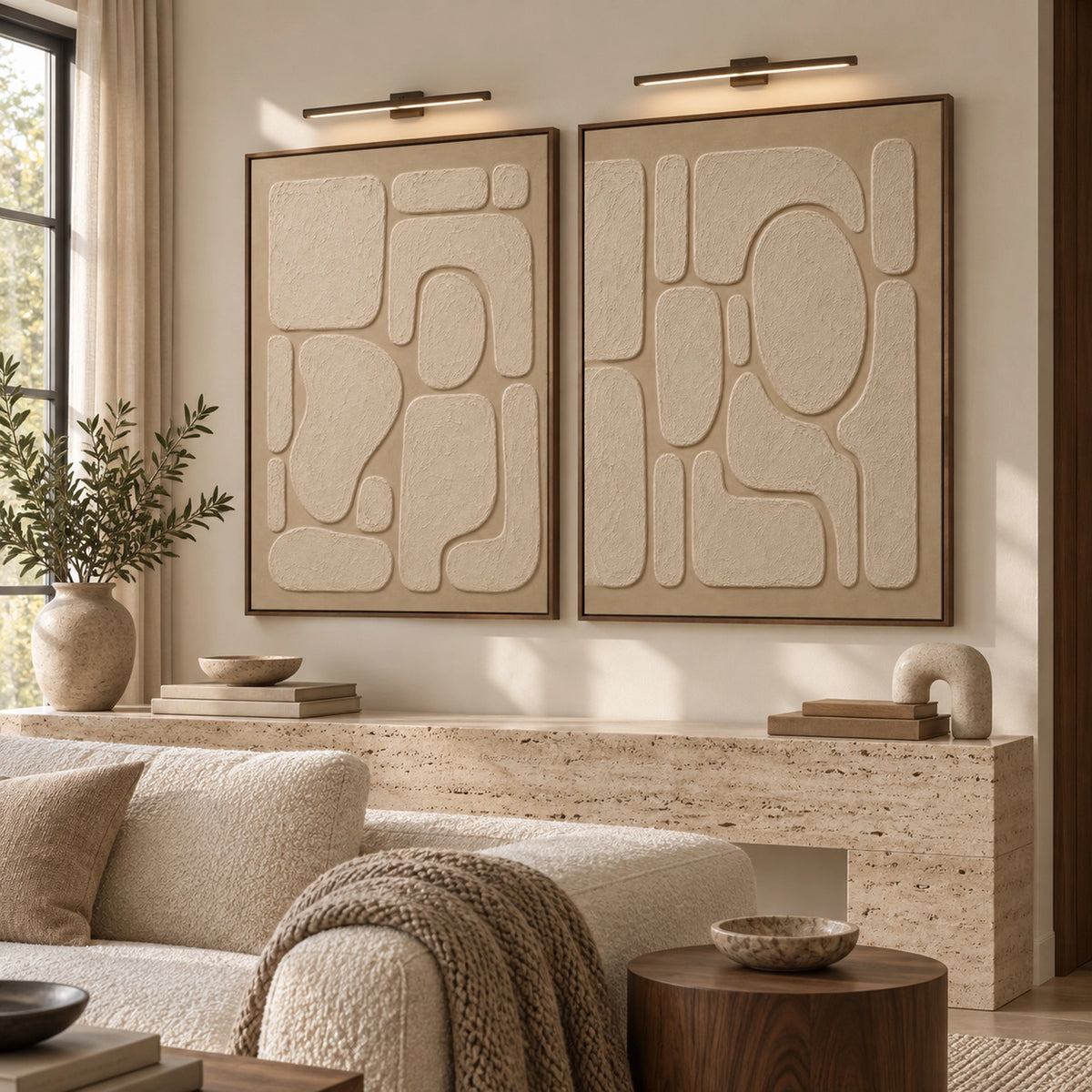 Diptych Art| Soft Geometry