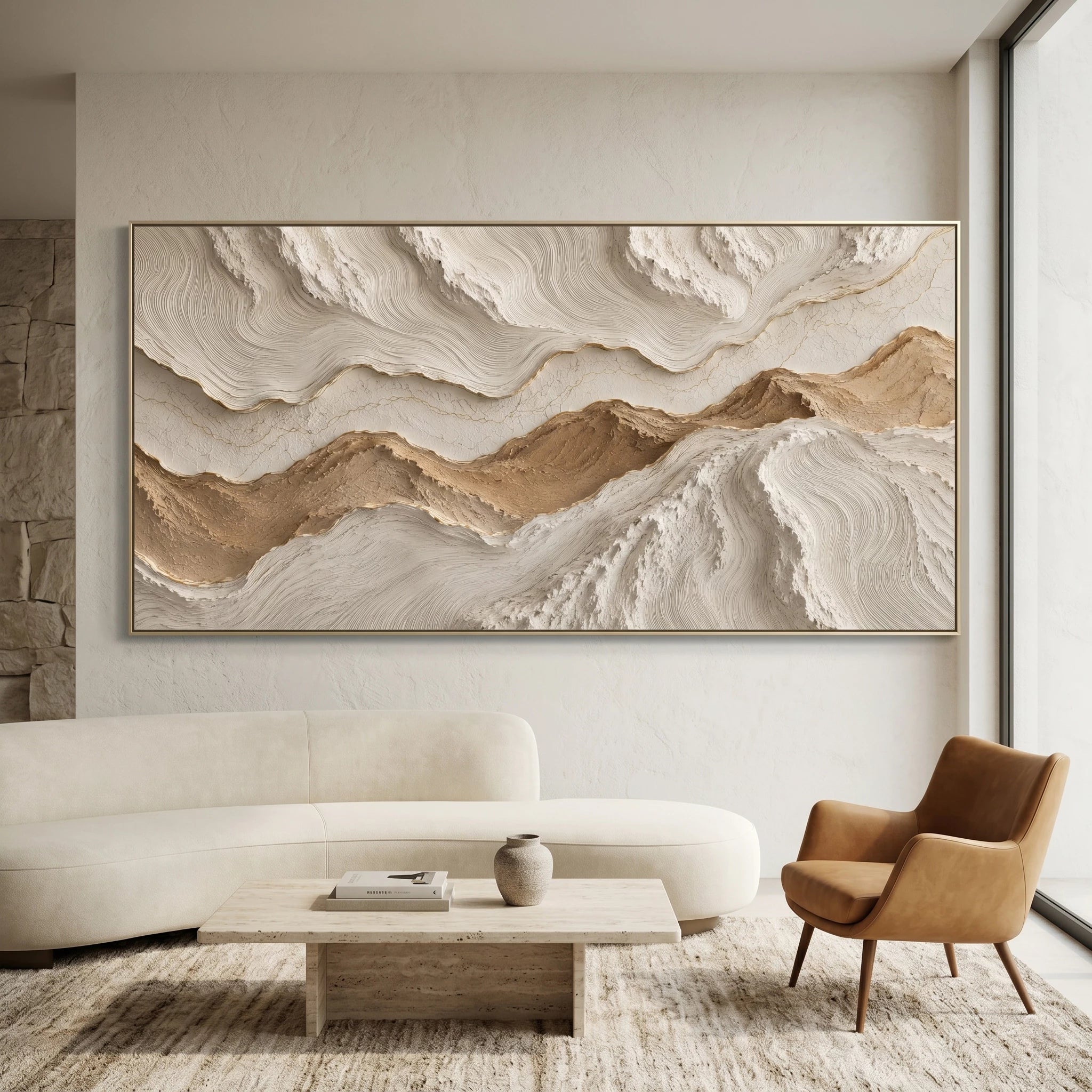 Neutral Mountain Relief Art | Tides of Stone