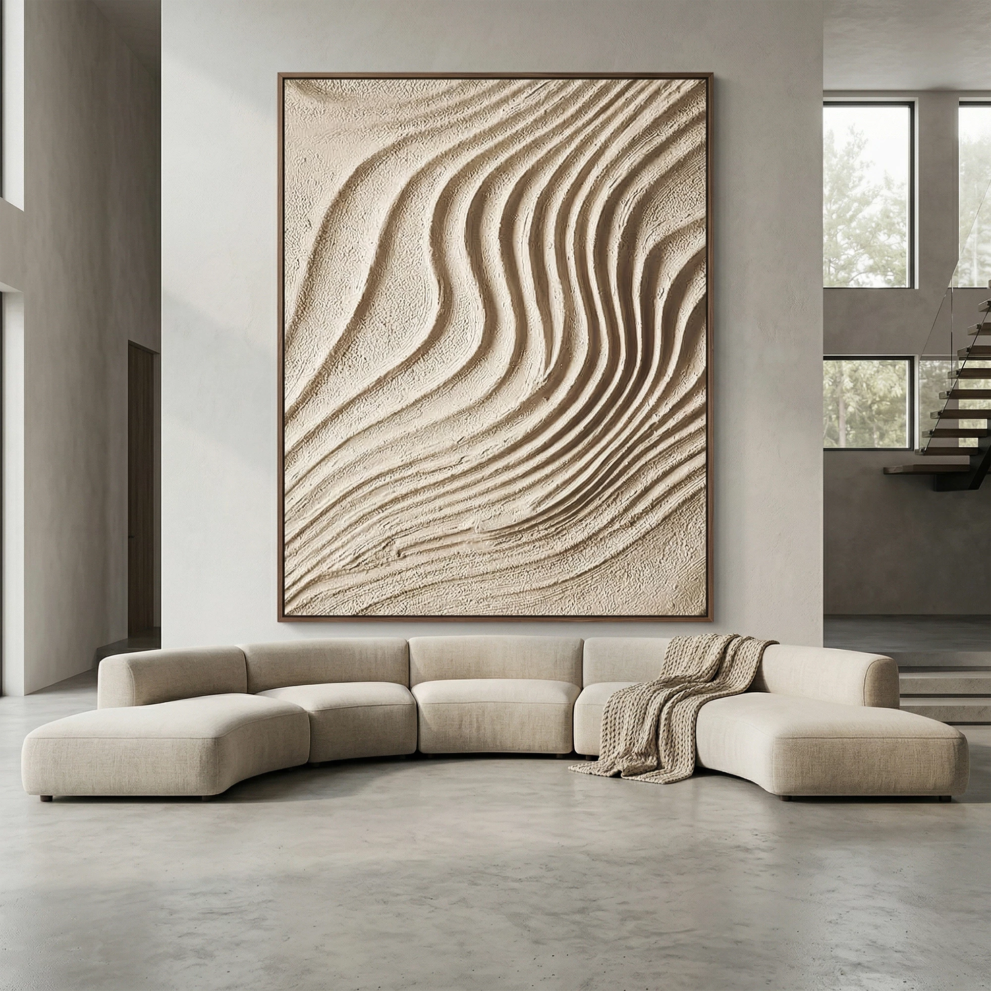 3D Textured Art | Desert Wave Contours
