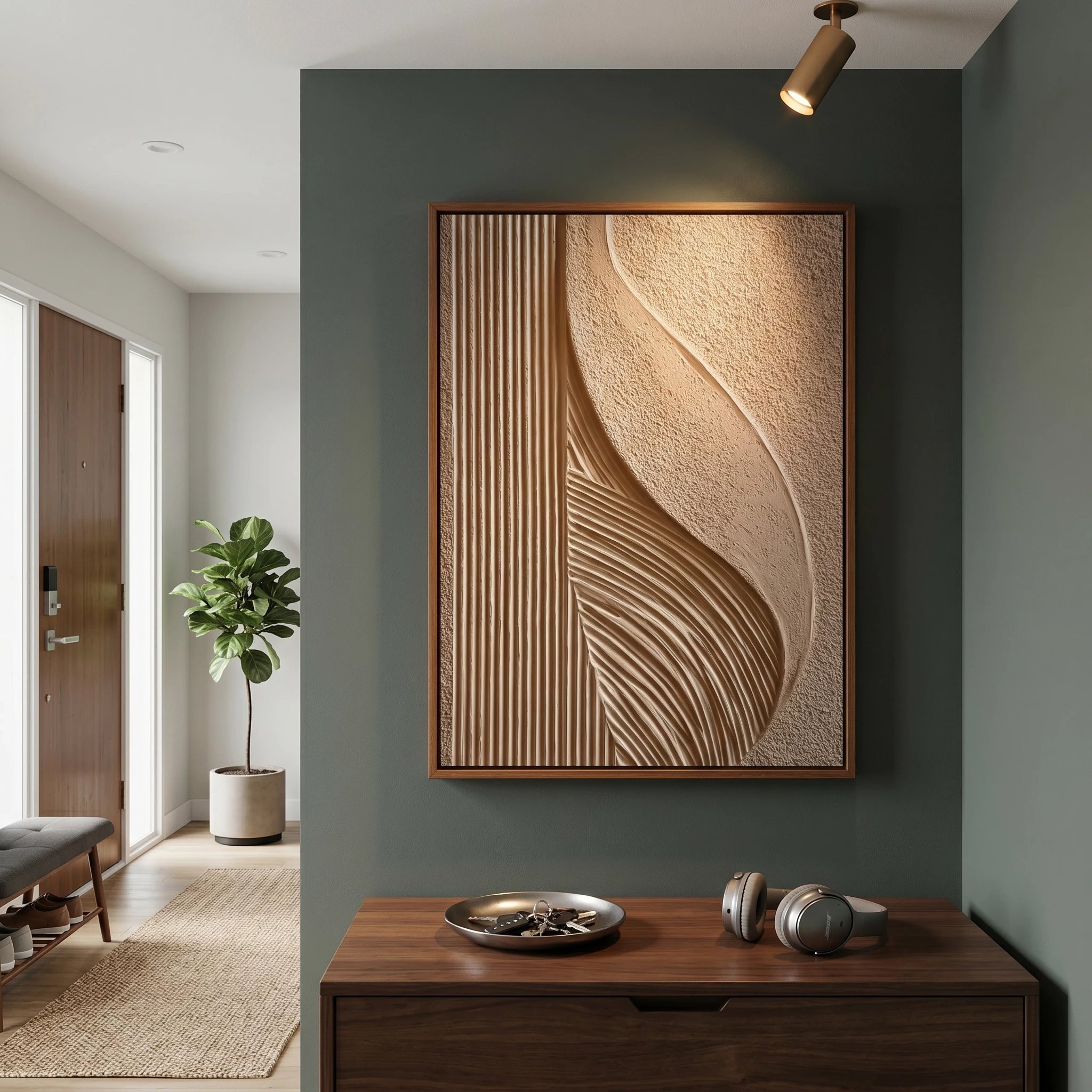 3D Textured Art | Sculpted Sand Wave