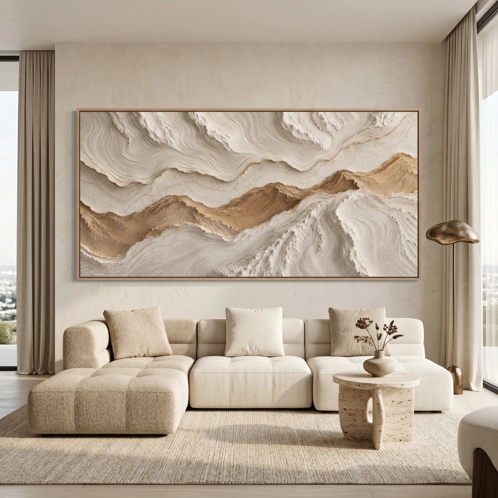 Neutral Mountain Relief Art | Tides of Stone