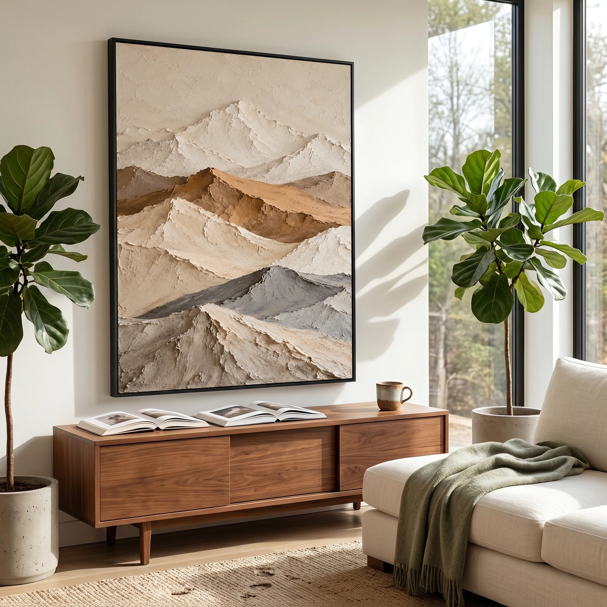 3D Textured Art | Desert Layered Silence