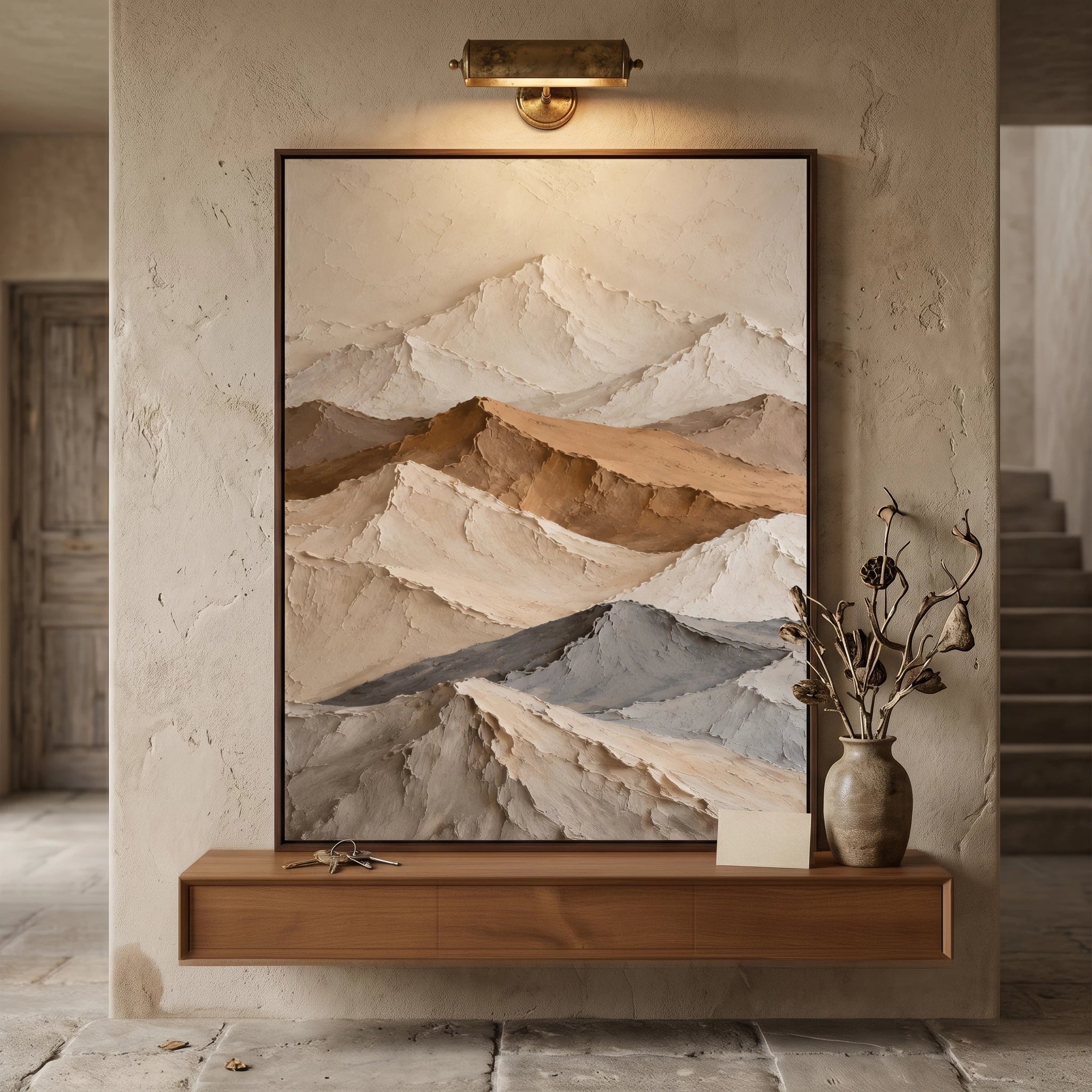 3D Textured Art | Desert Layered Silence