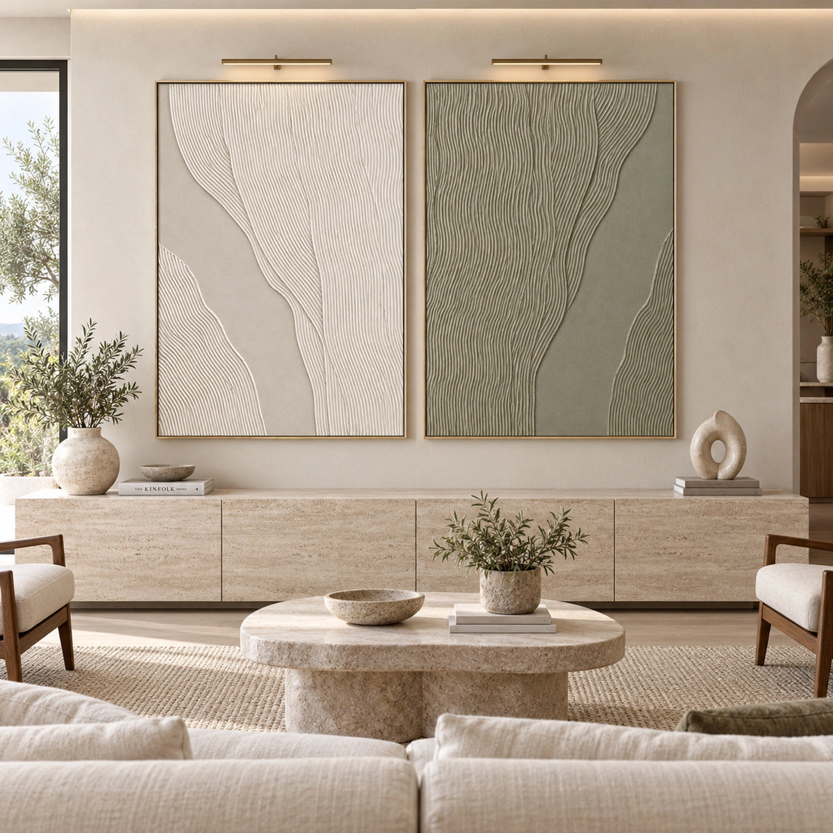 Diptych Art| Quiet Tides
