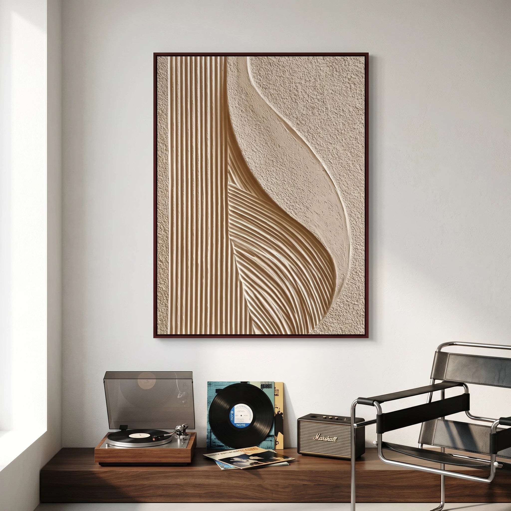 3D Textured Art | Sculpted Sand Wave