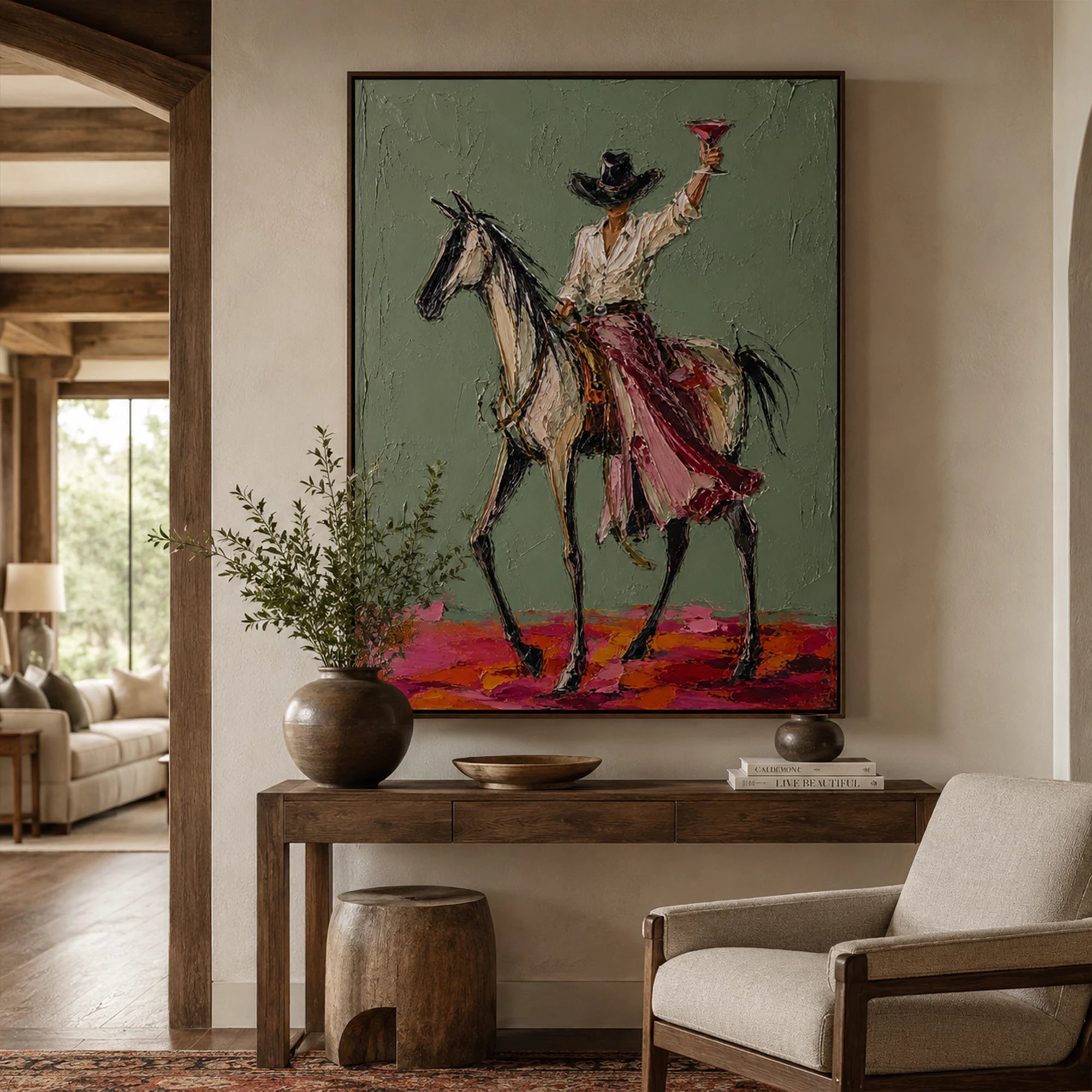 Western Art | He Rode Into the Evening