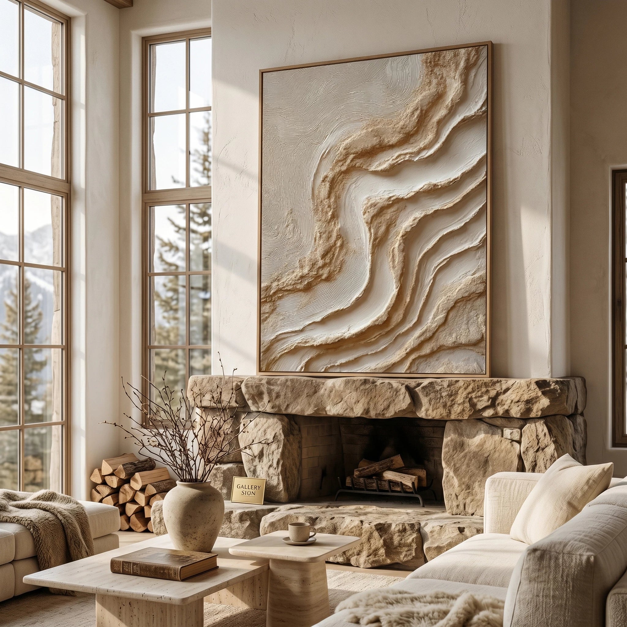 3D Textured Art | Desert Mineral Flow