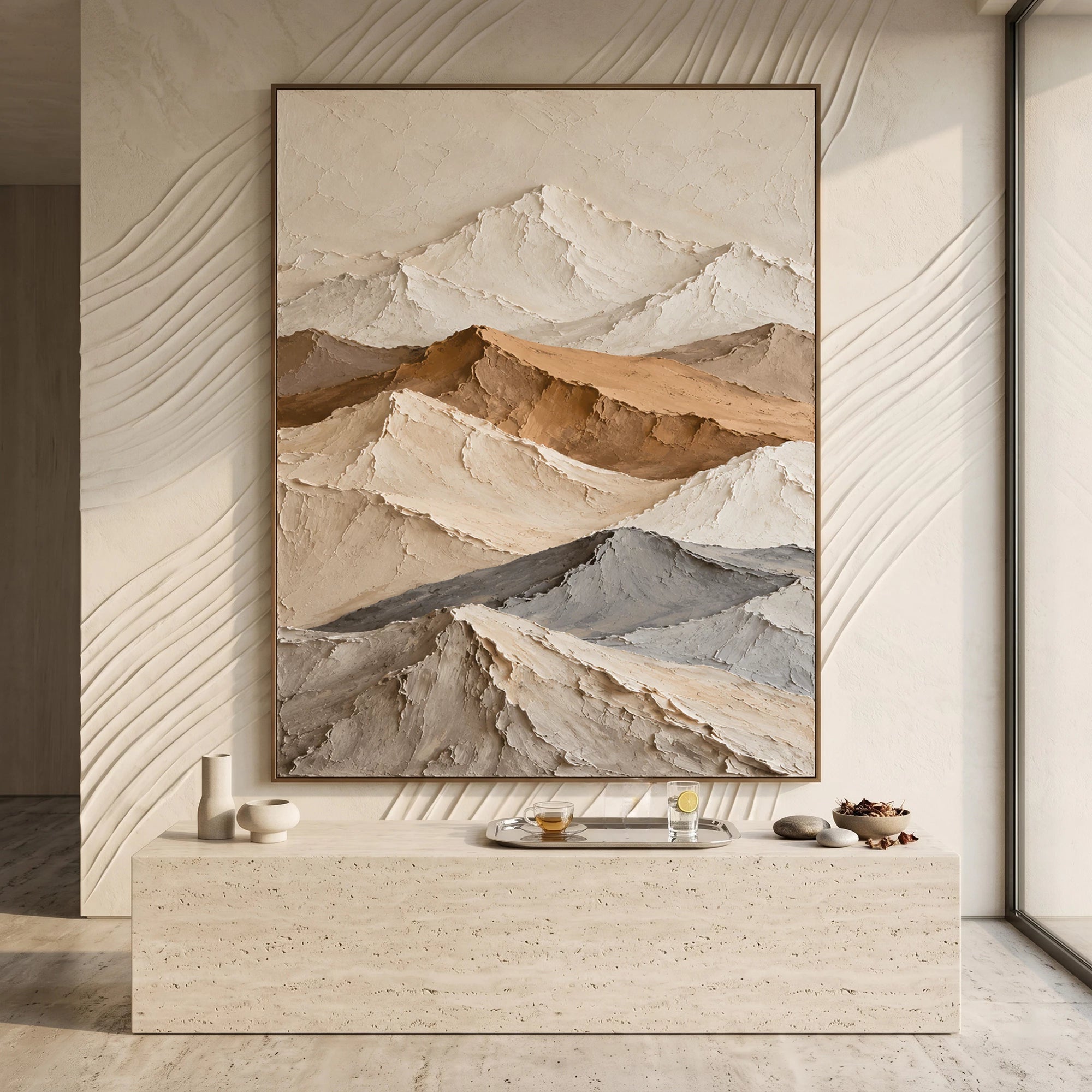 3D Textured Art | Desert Layered Silence