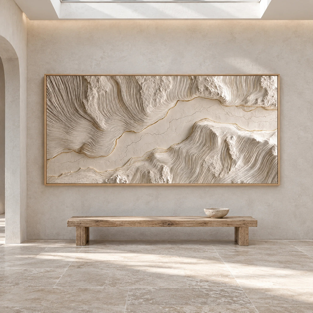 Sculptural wall Art | Golden Canyon Veil