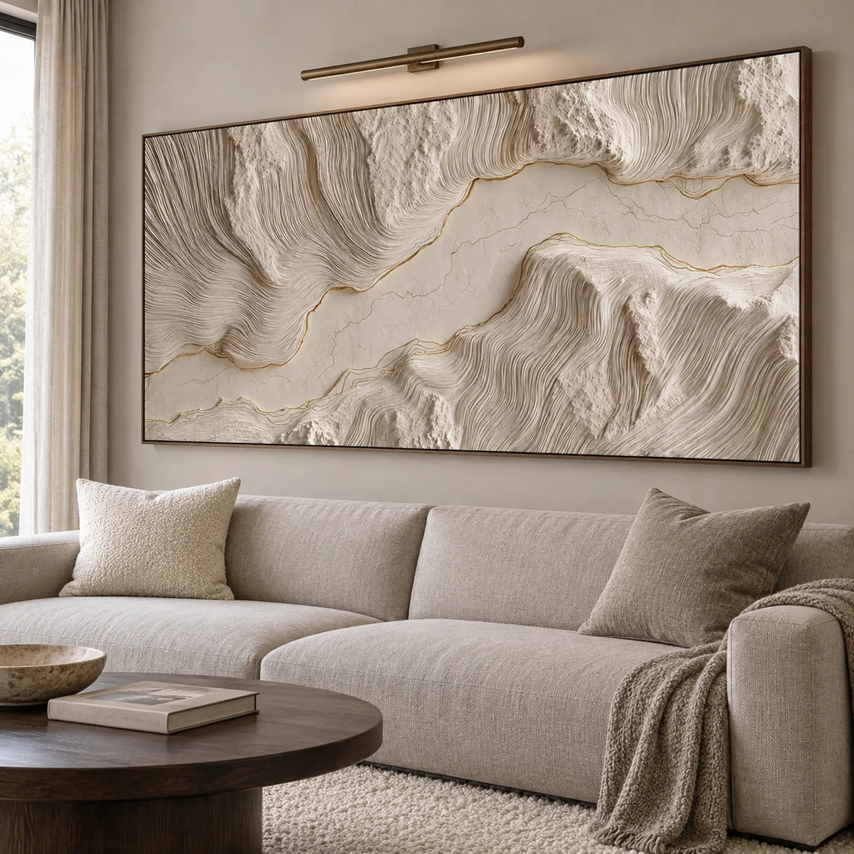 Sculptural wall Art | Golden Canyon Veil