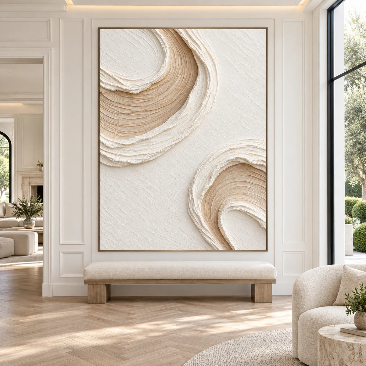 3D Textured Art | Celestial Ivory Rings