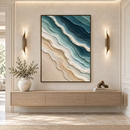 Sculptural wall Art | Seafoam Flow