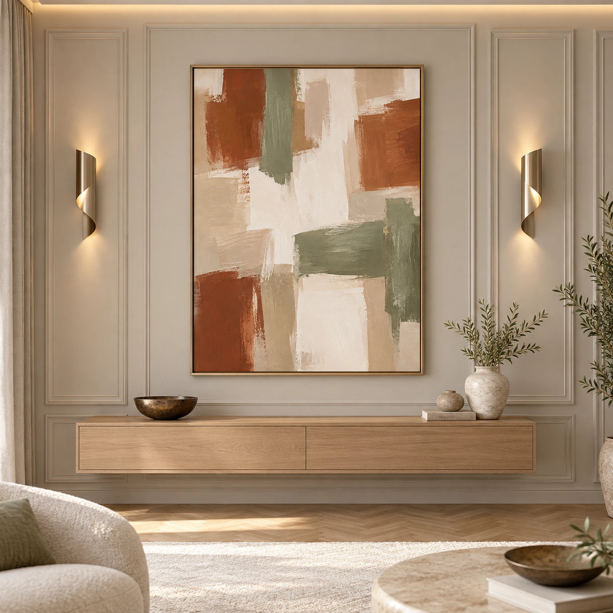 Abstract Art | Terracotta & Sage