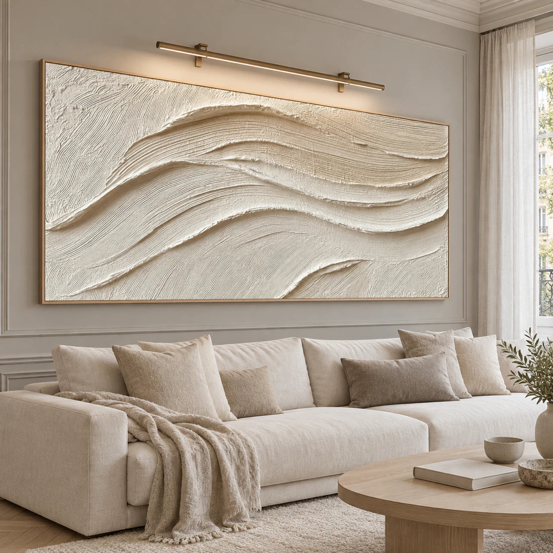 Sculptural wall Art | Ivory Current