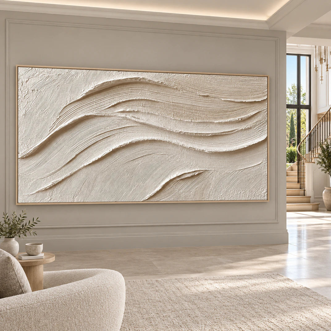 Sculptural wall Art | Ivory Current
