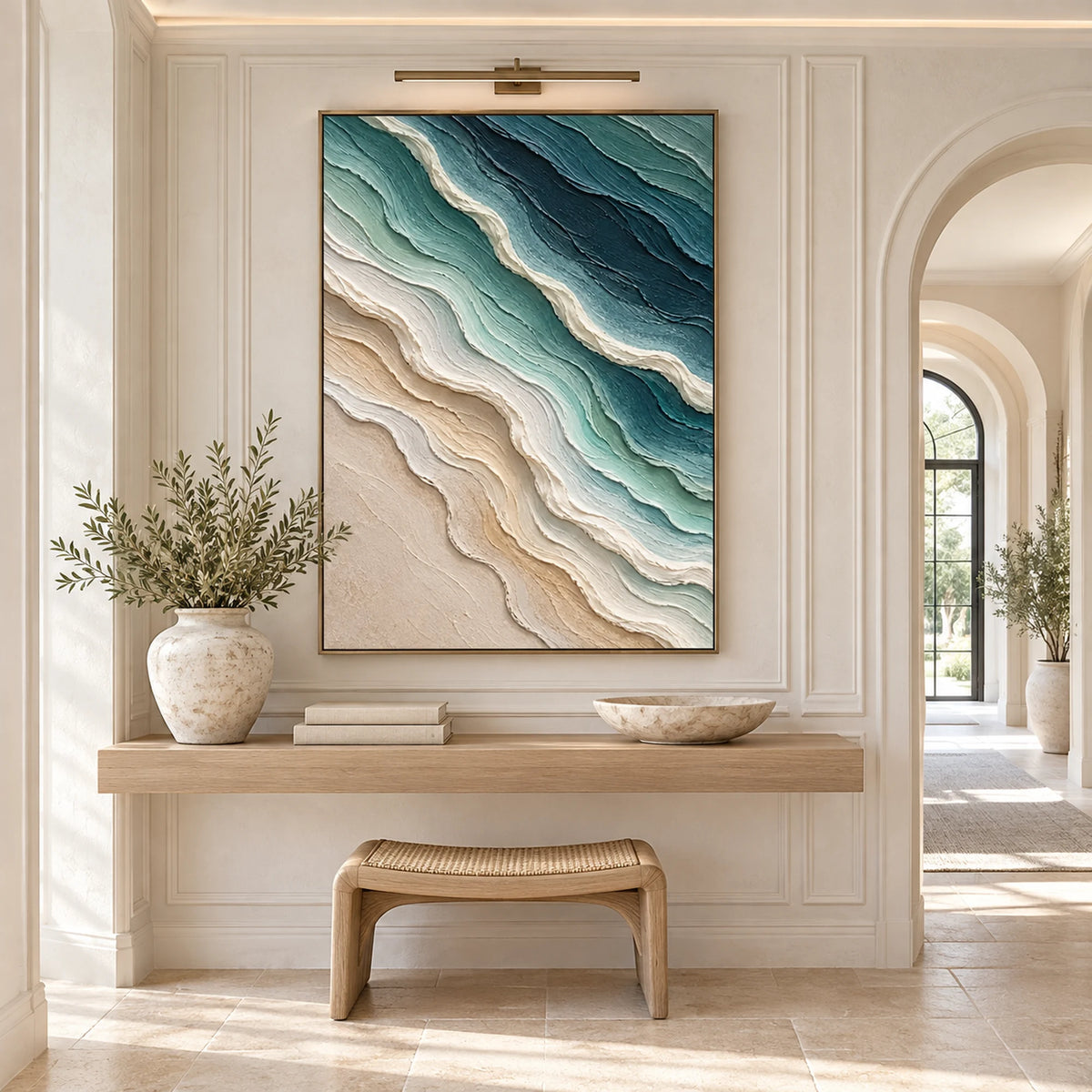 Sculptural wall Art | Seafoam Flow