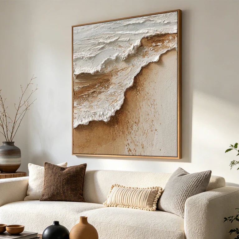 3D Textured Art | Sand and Sea Edge