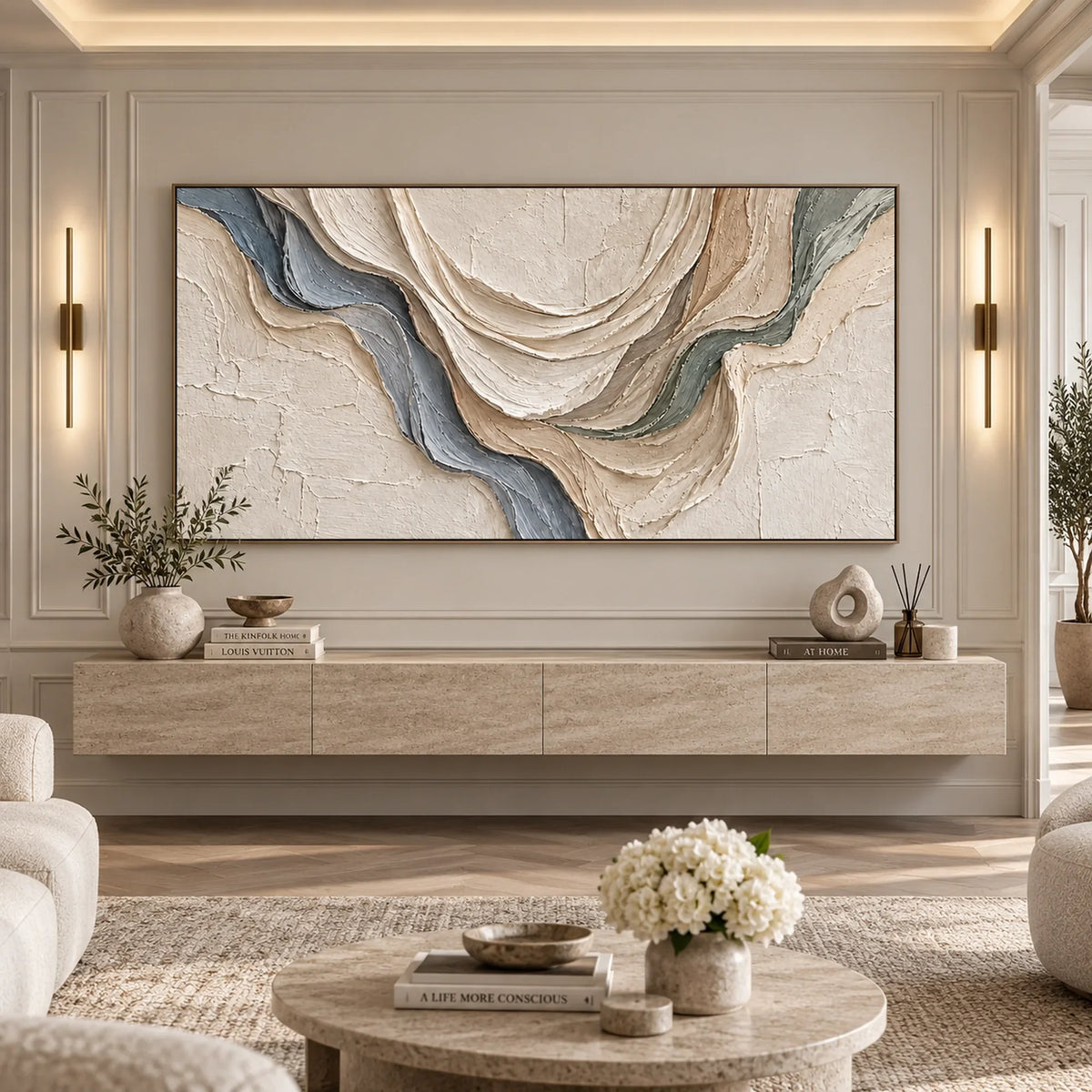 Sculptural wall Art |Soft Crossing