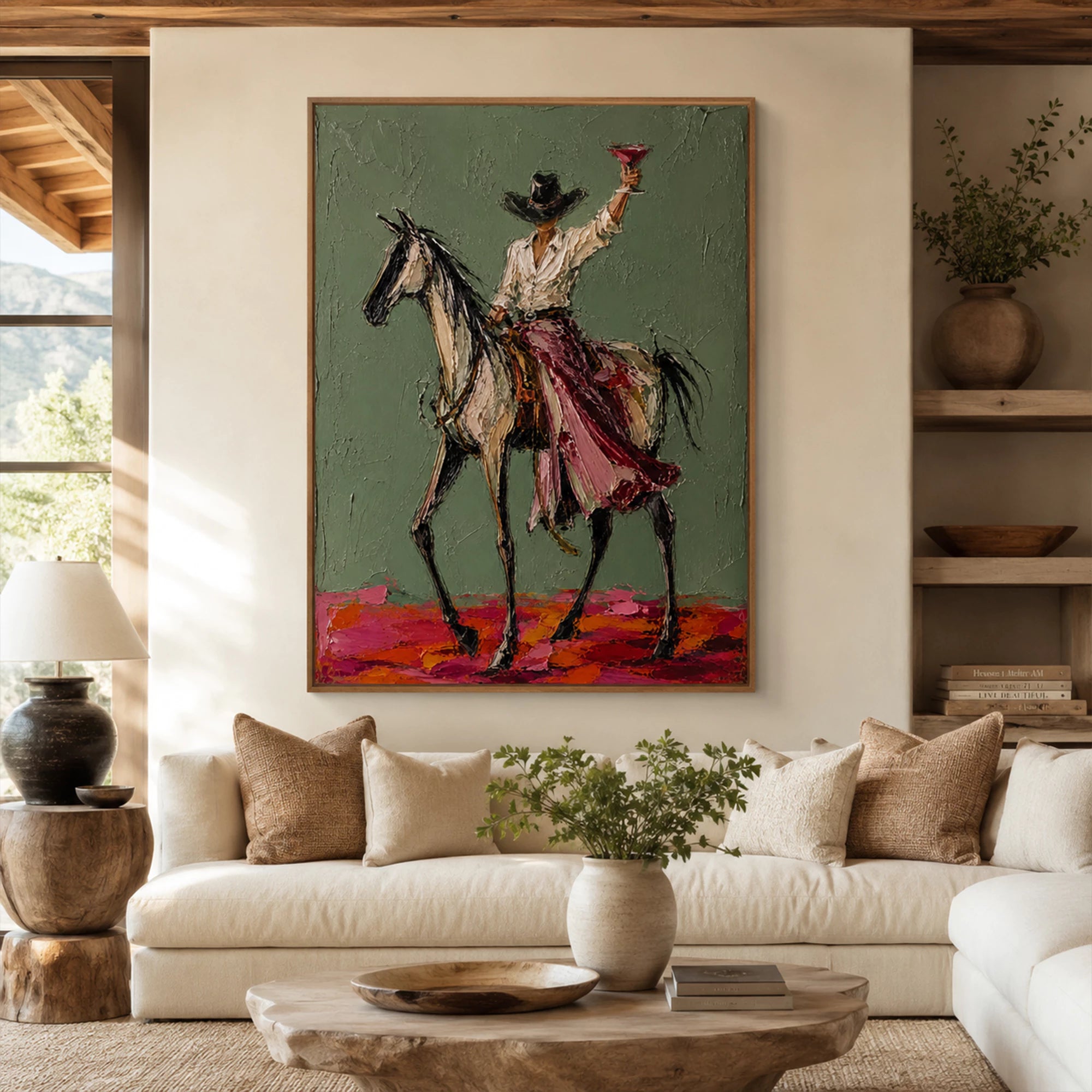 Western Art | He Rode Into the Evening