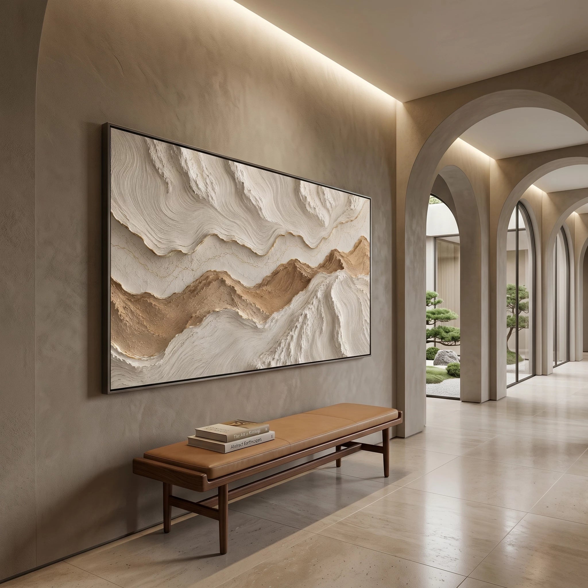 Neutral Mountain Relief Art | Tides of Stone