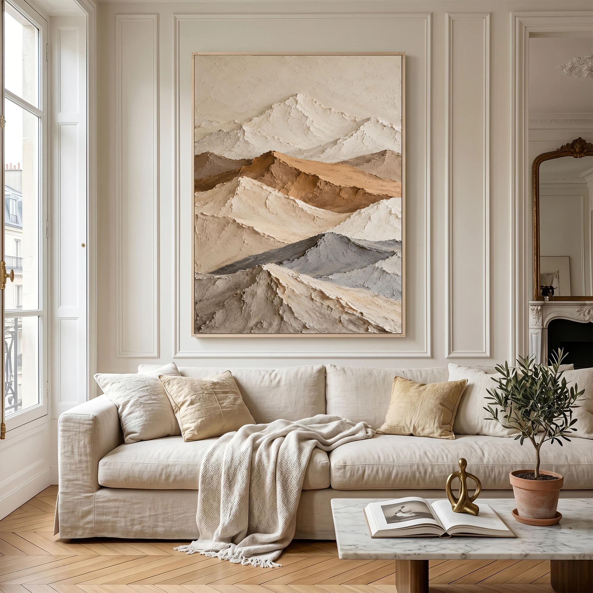 3D Textured Art | Desert Layered Silence