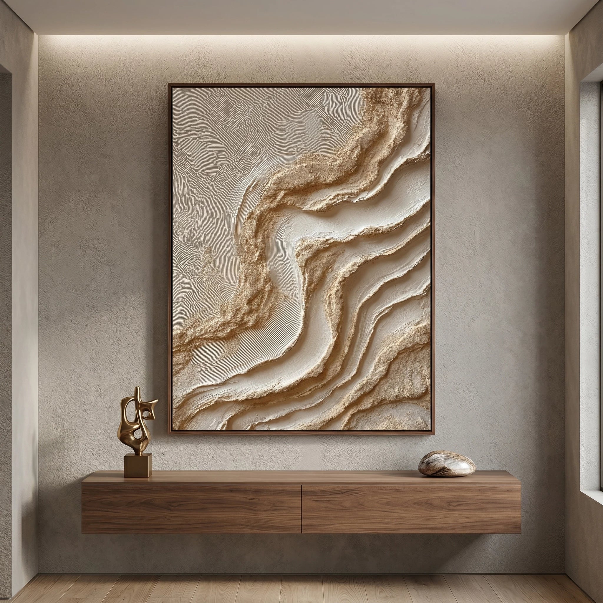 3D Textured Art | Desert Mineral Flow