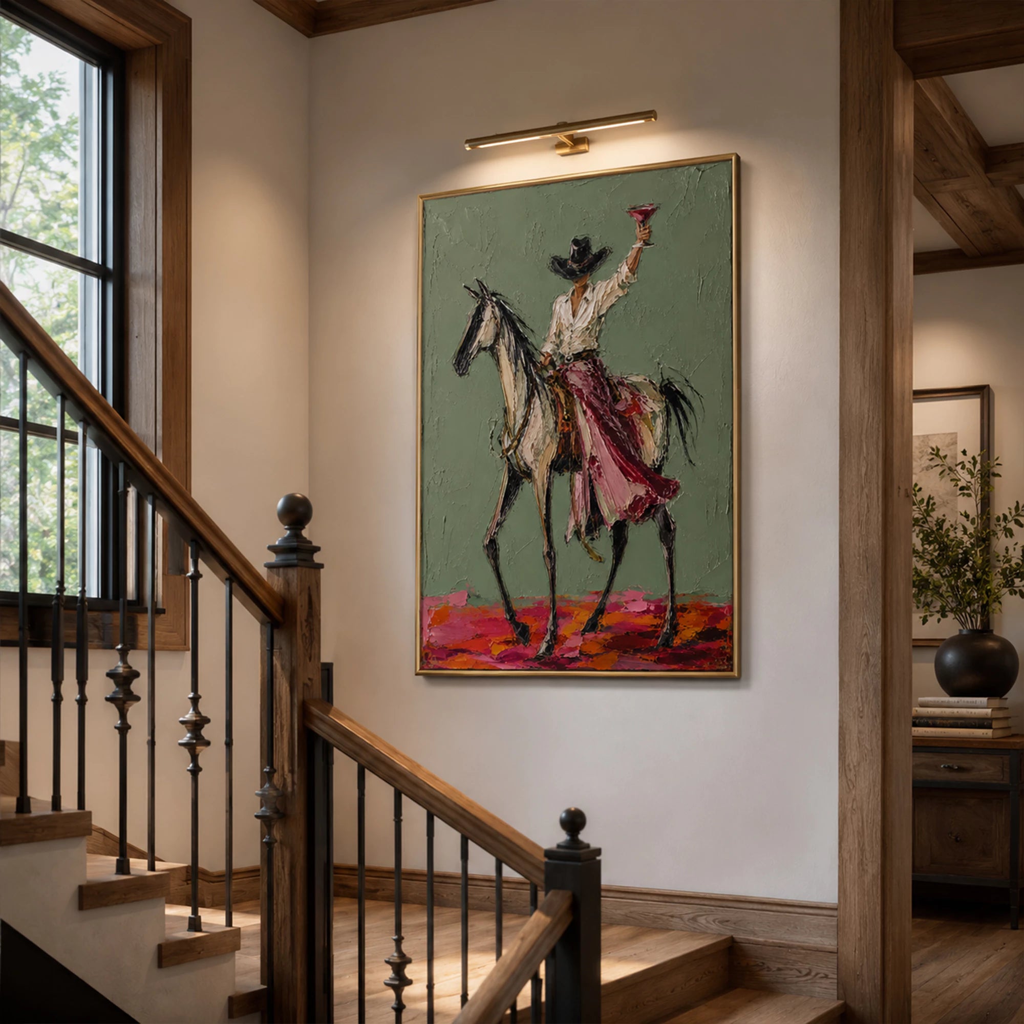 Western Art | He Rode Into the Evening