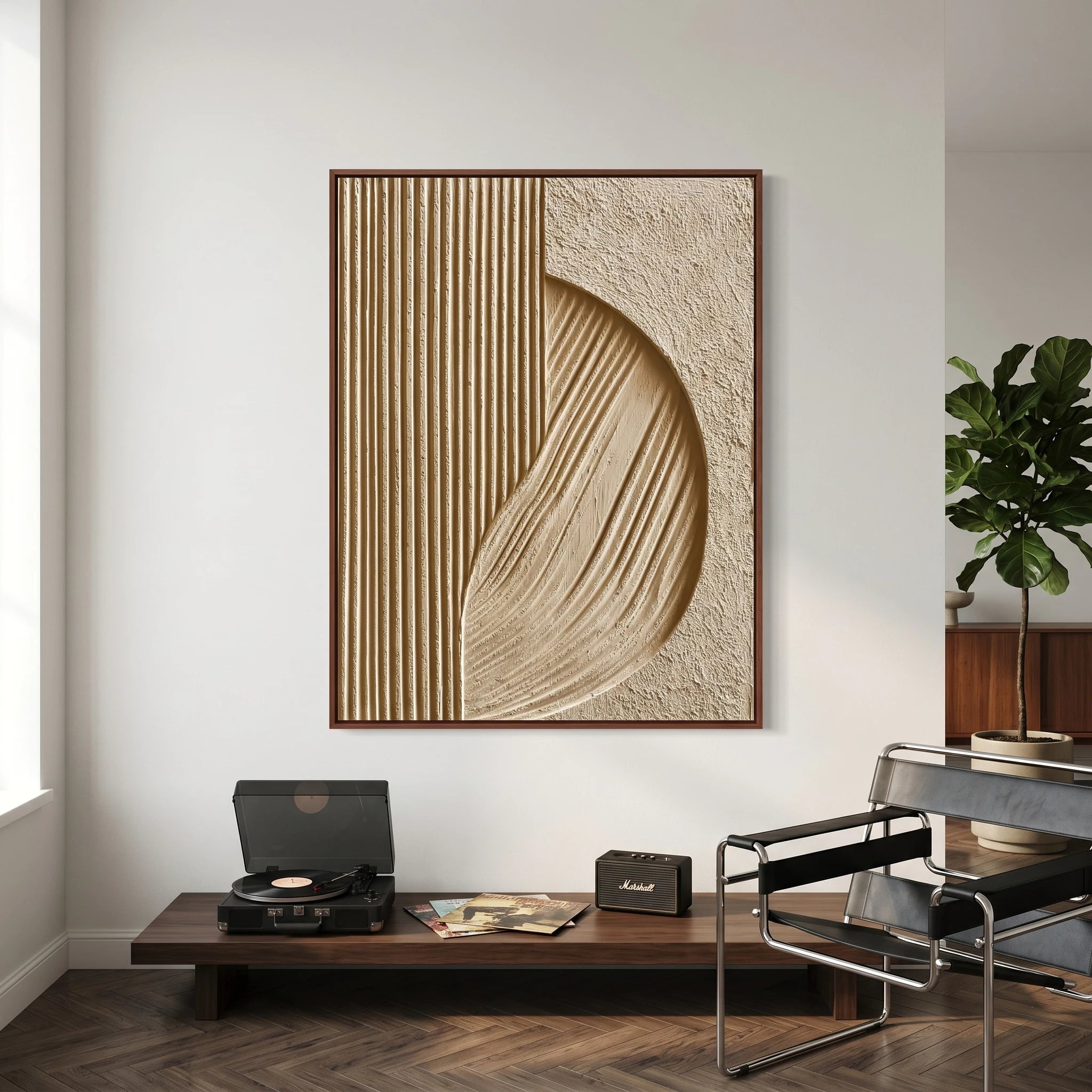 3D Textured  Art | Neutral Arc Relief