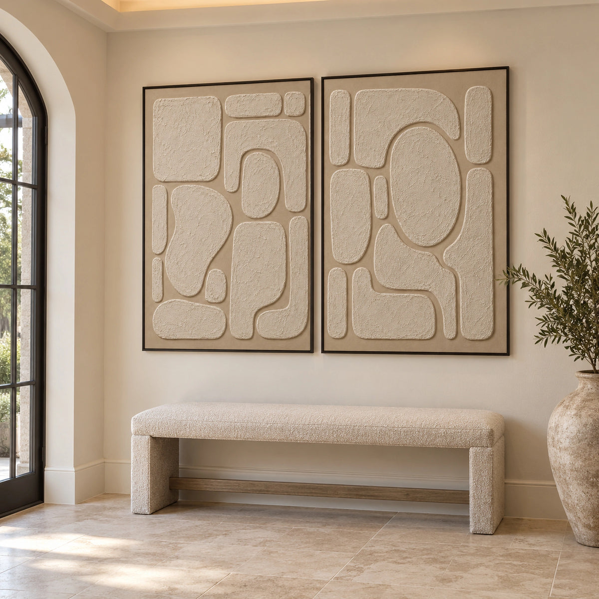 Diptych Art| Soft Geometry