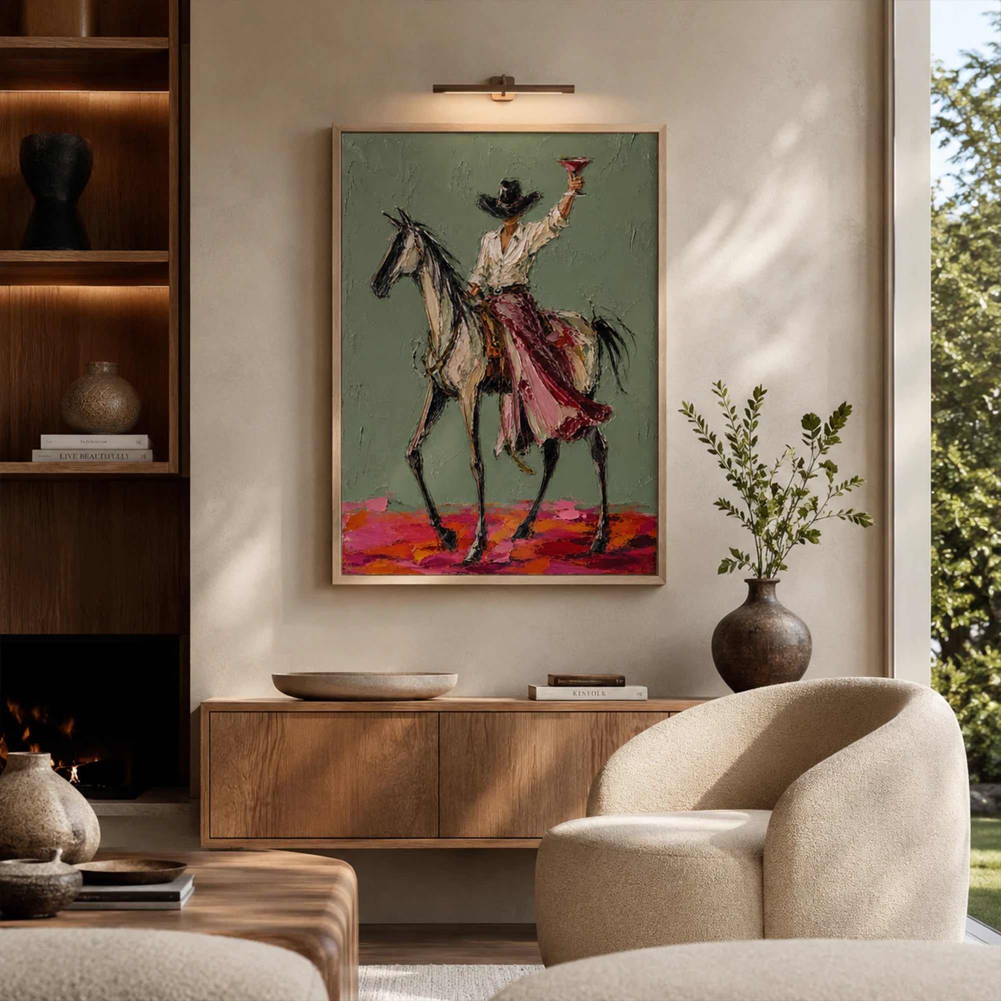 Western Art | He Rode Into the Evening