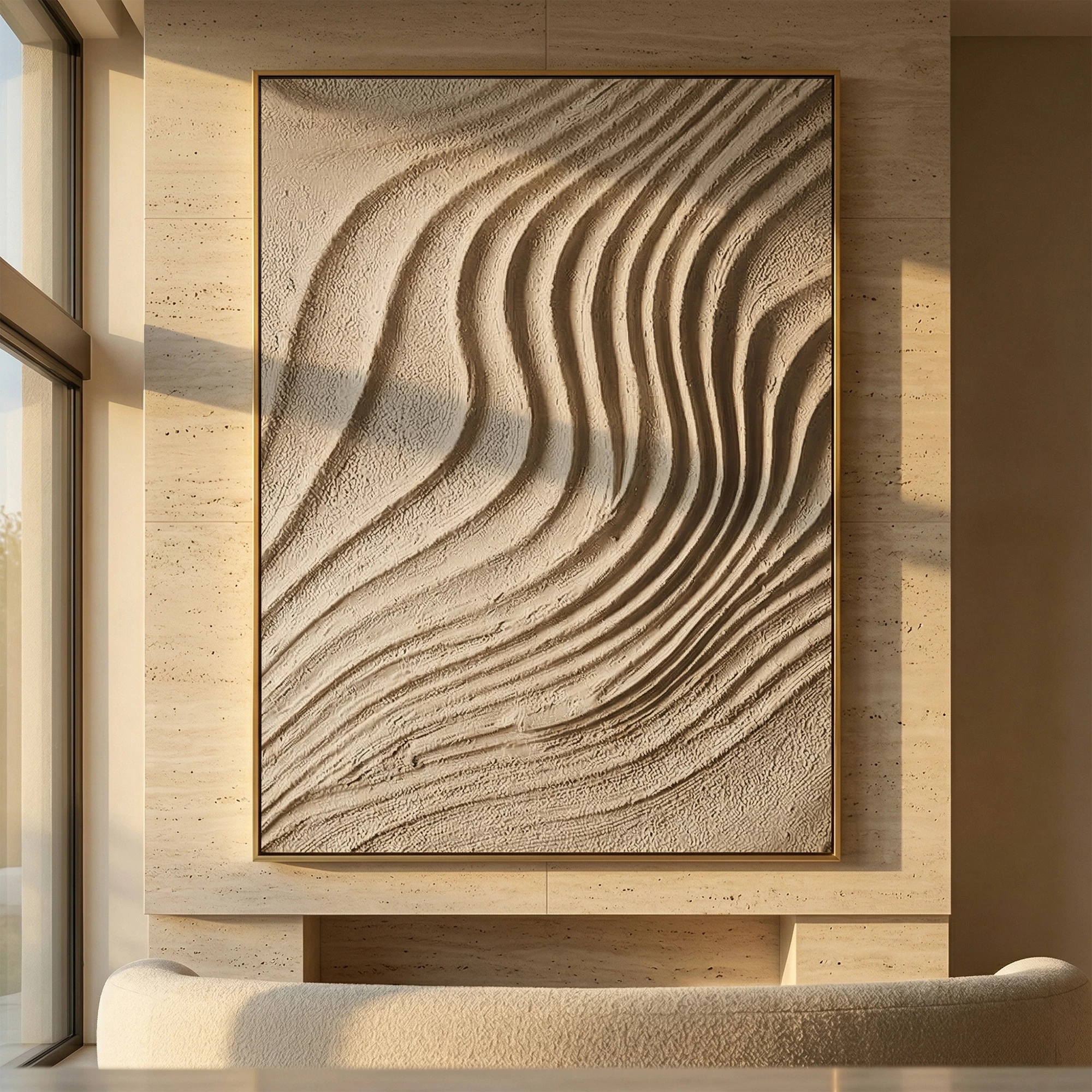 3D Textured Art | Desert Wave Contours