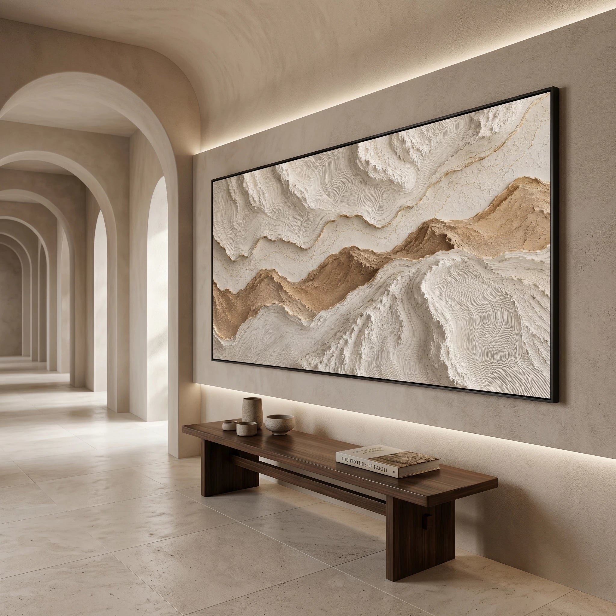 Neutral Mountain Relief Art | Tides of Stone