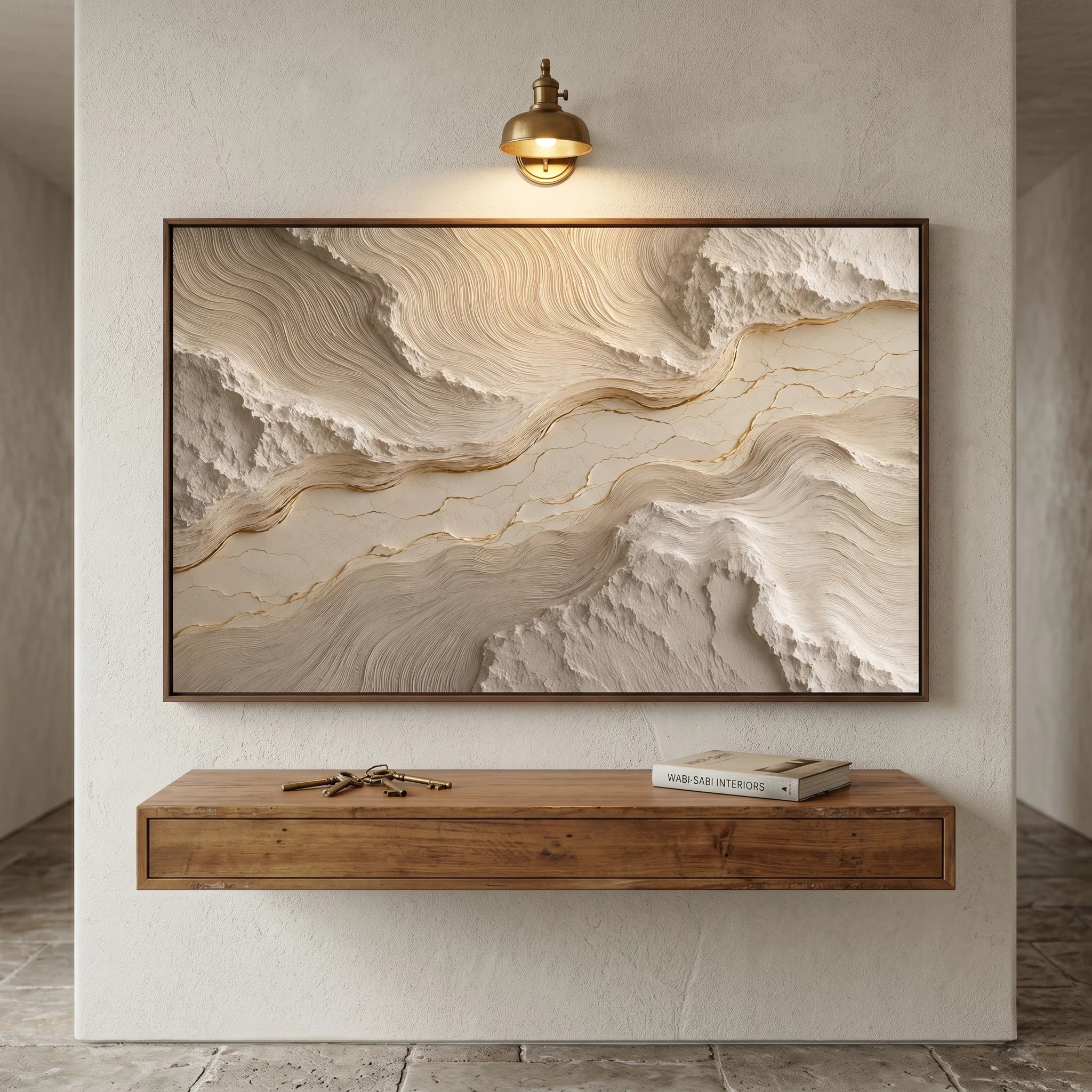 3D Textured Art | Golden Vein Harmony