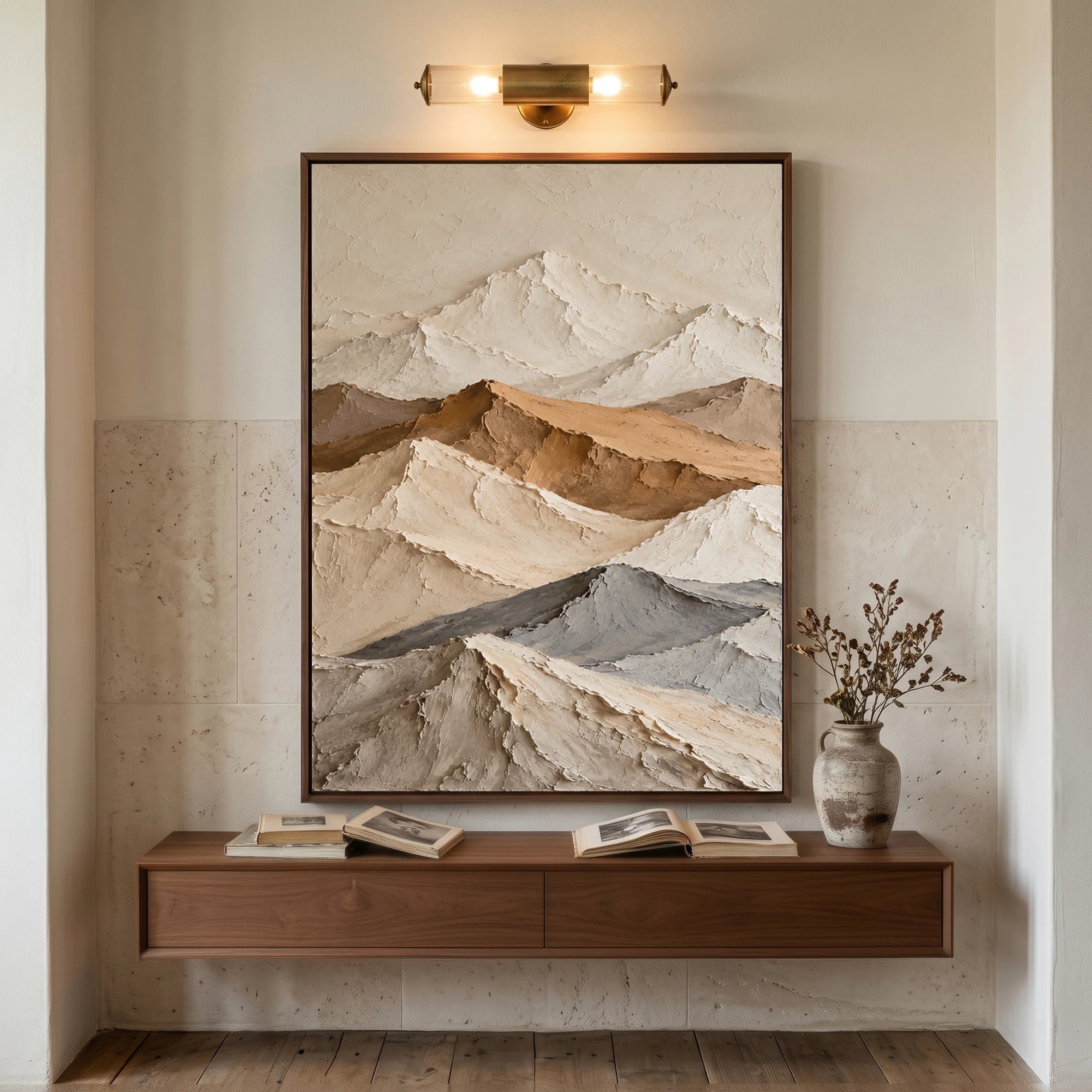 3D Textured Art | Desert Layered Silence