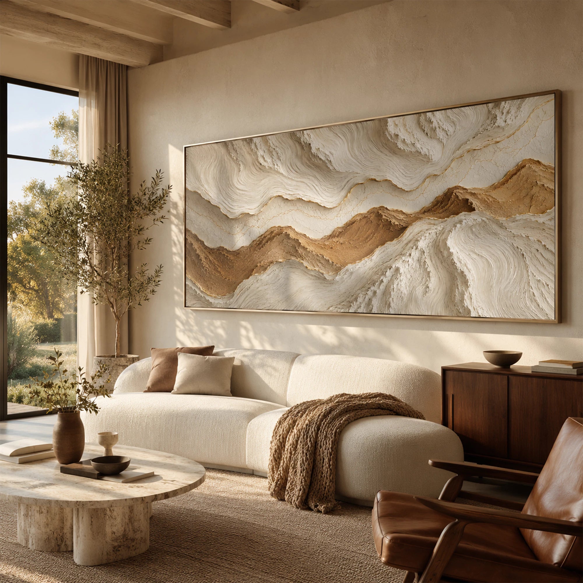 Neutral Mountain Relief Art | Tides of Stone