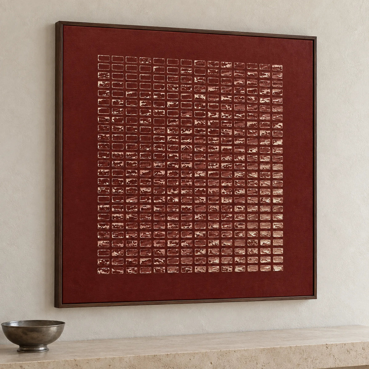 Wabi Sabi Wall Art | Burgundy Rhythm