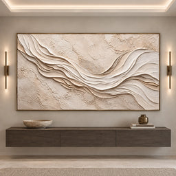 Sculptural wall Art | Desert Silk Waves