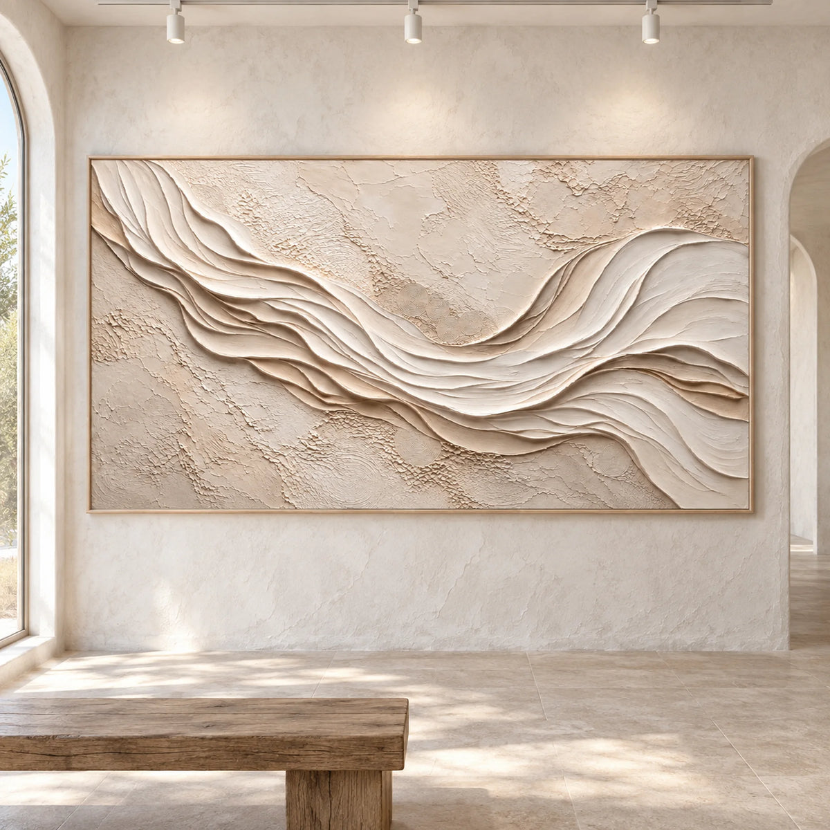 Sculptural wall Art | Desert Silk Waves