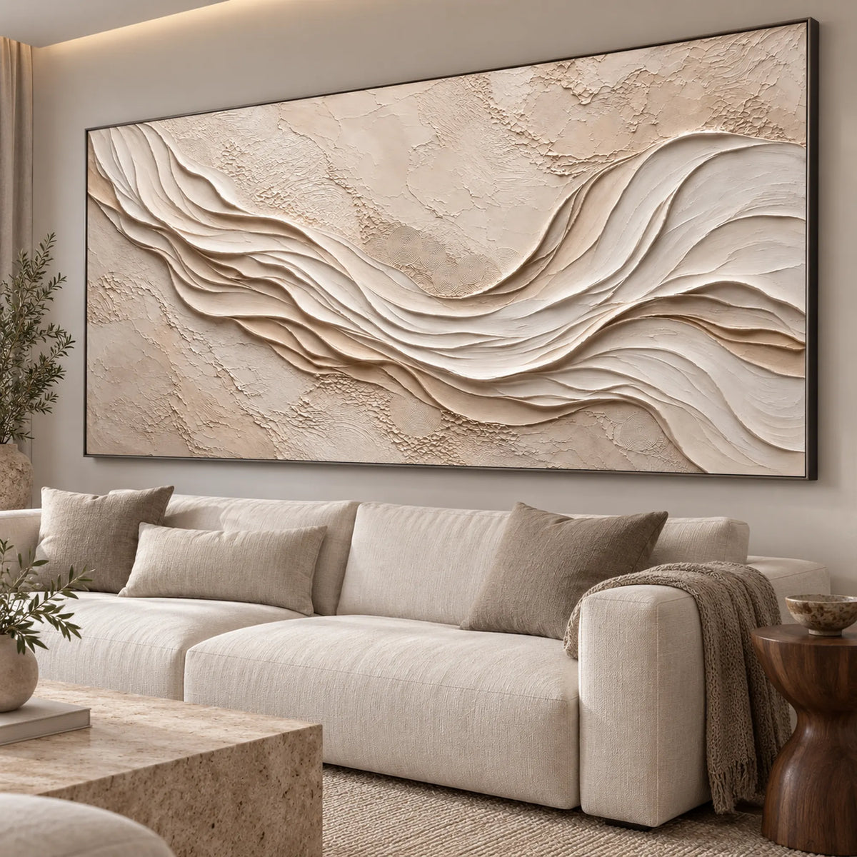 Sculptural wall Art | Desert Silk Waves