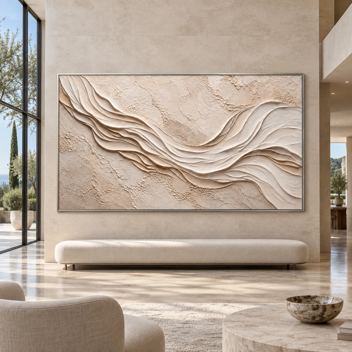 Sculptural wall Art | Desert Silk Waves