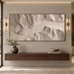 Sculptural wall Art | Golden Canyon Veil