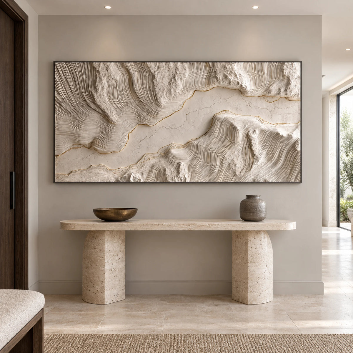 Sculptural wall Art | Golden Canyon Veil